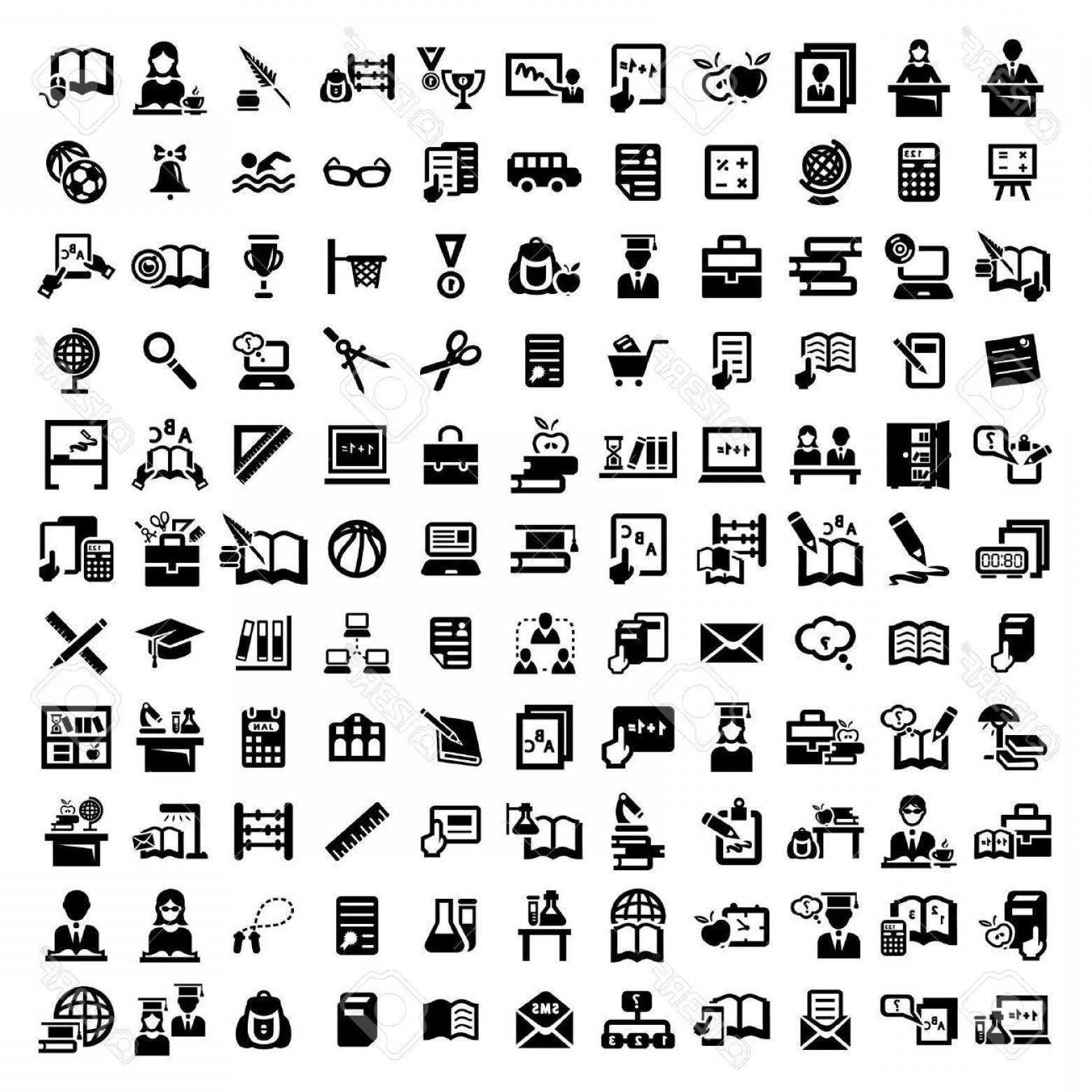 1560x1560 School Vector Icon Sets Cqrecords