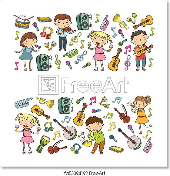 Free Art Print Of Music School For Kids Vector Illustration 561x581 Free Art Print Of Music School For Kids Vector Illustration