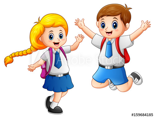 Happy School Kids In A School Uniform 500x383 Happy School Kids In A School Uniform