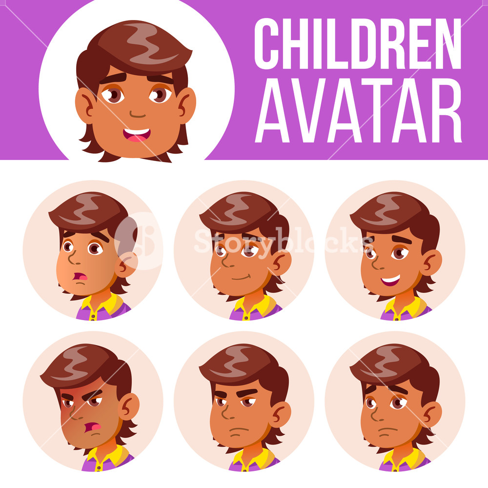 Arab, Muslim Avatar Set Kid Vector Primary School Face Emotions 1000x1000 Arab, Muslim Avatar Set Kid Vector Primary School Face Emotions