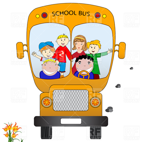 School Bus With Children Vector Image Of Transportation 453x453 School Bus With Children Vector Image Of Transportation