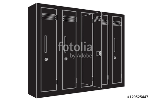 500x334 School Lockers Outline Drawing Stock Image And Royalty Free