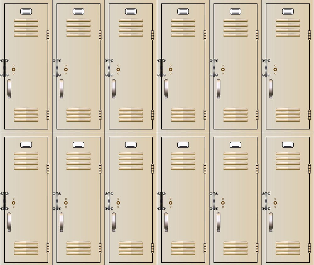 1000x843 School Lockers Vector
