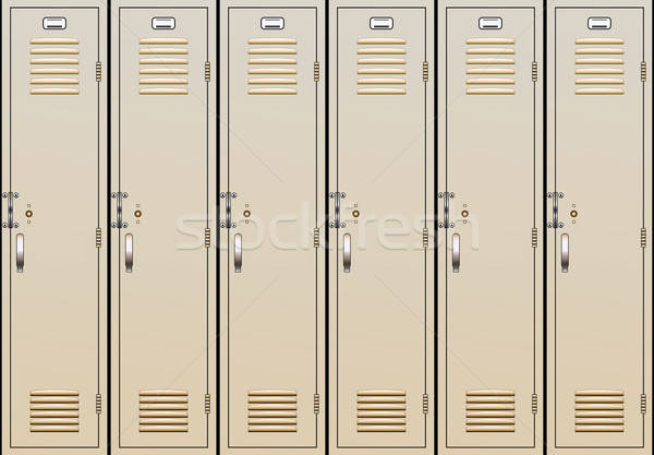 600x417 Vector School Lockers Vector Illustration Dmitry Merkushin