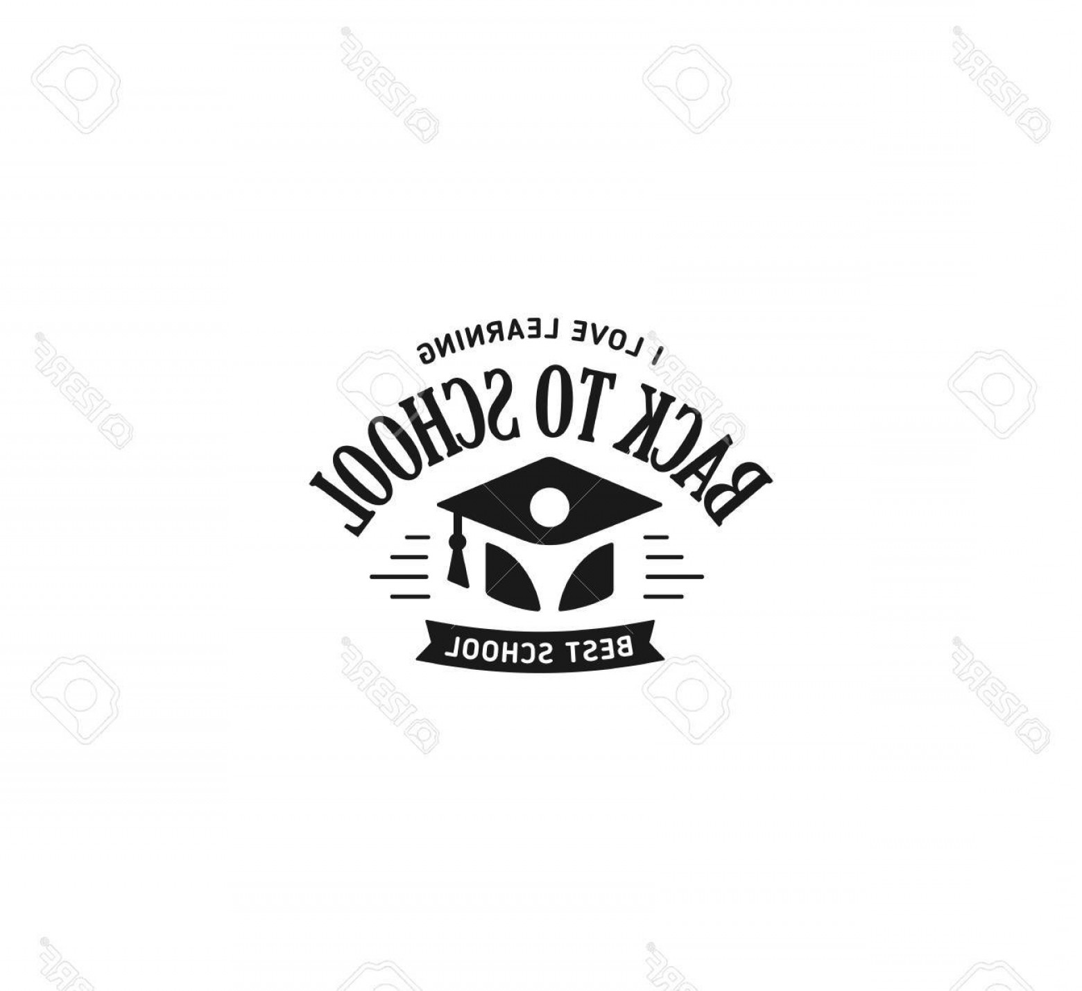 Photostock Vector School Logo Vector Monochrome Vintage Style 1560x1429 Photostock Vector School Logo Vector Monochrome Vintage Style
