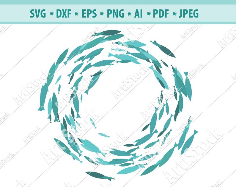 School Of Fish Group Of Fishes Vector Fish Logo Black Etsy 794x632 School Of Fish Group Of Fishes Vector Fish Logo Black Etsy