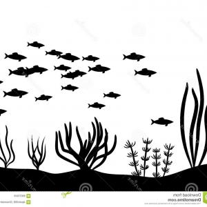 Stock Illustration Seaweed Bottom Sea School Fish Vector 300x300 Stock Illustration Seaweed Bottom Sea School Fish Vector