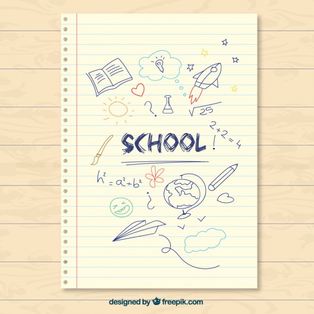 626x626 Hand Drawn School Paper Note Vector Free Download