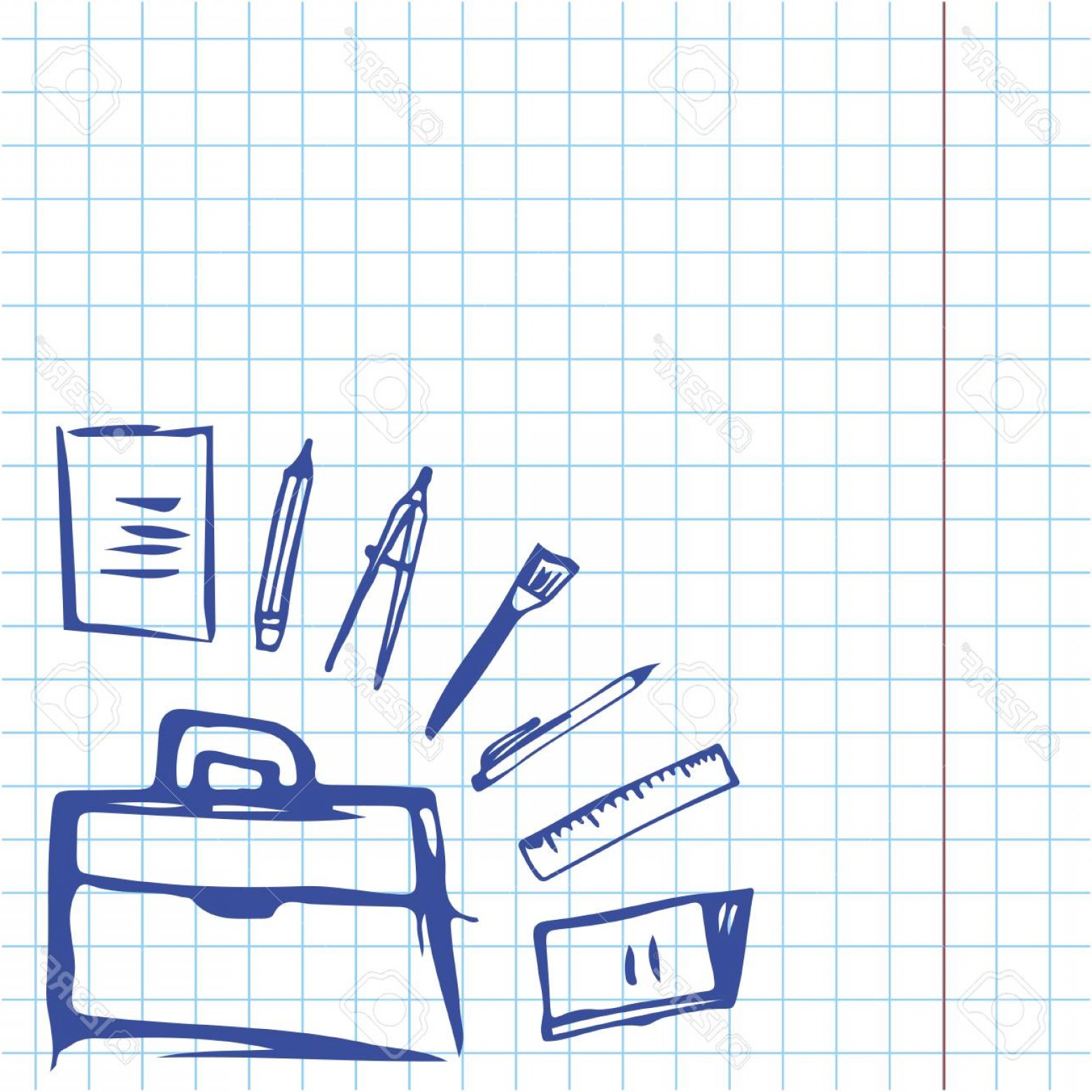 1560x1560 Photostock Vector Notebook Paper Background With Hand Drawn