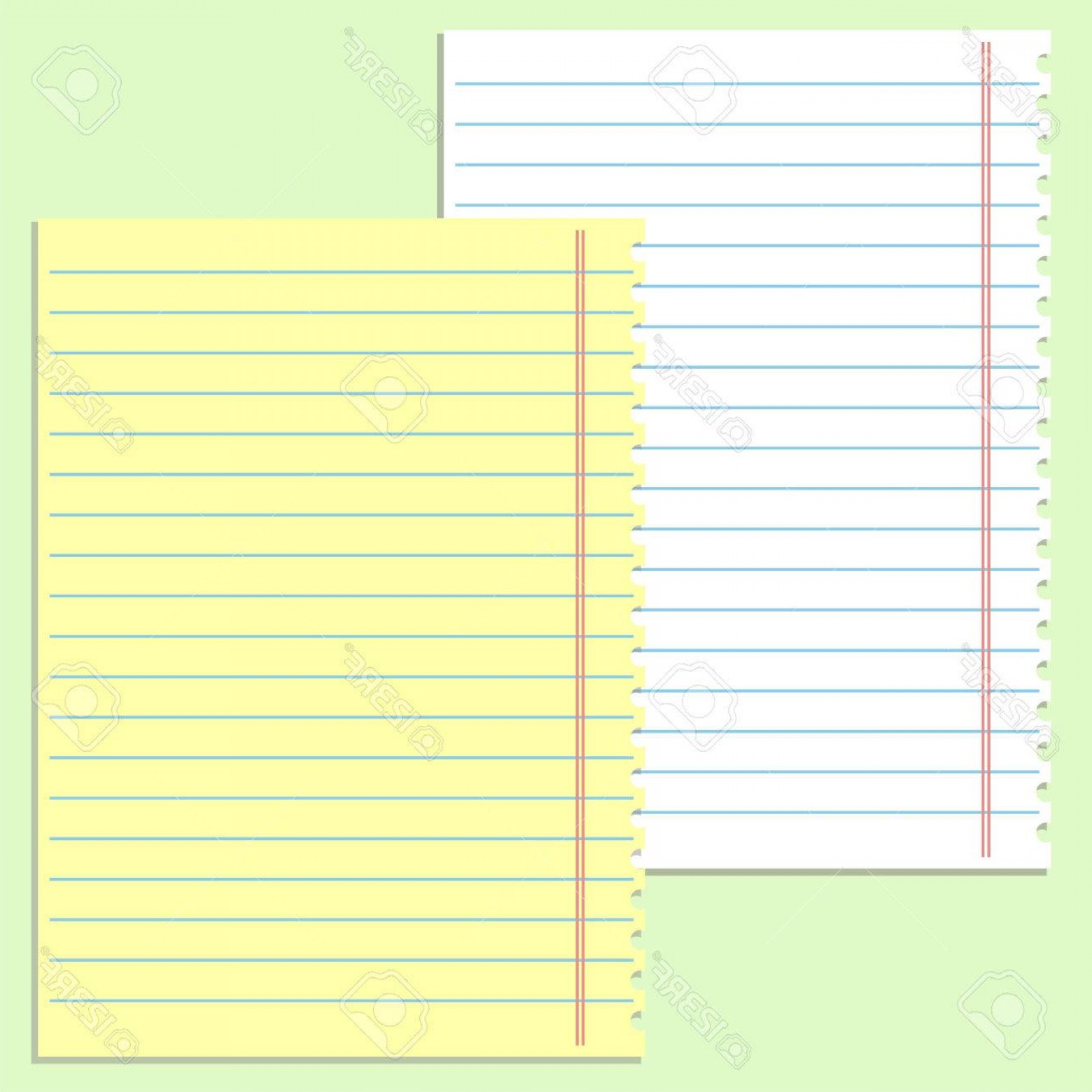 1560x1560 Photostock Vector Yellow And White Lined Paper School Notebook