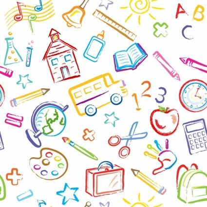 425x425 School Symbols Seamless Pattern Pattern Free Website Templates