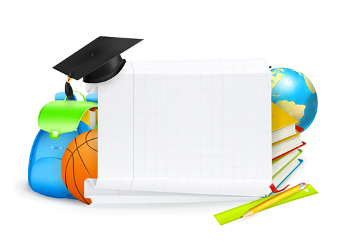 500x365 School Elements And Paper Design Vector Free Download