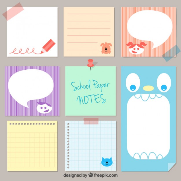 626x626 School Paper Notes Vector Free Download