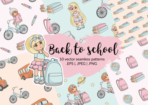 School Pattern Vector