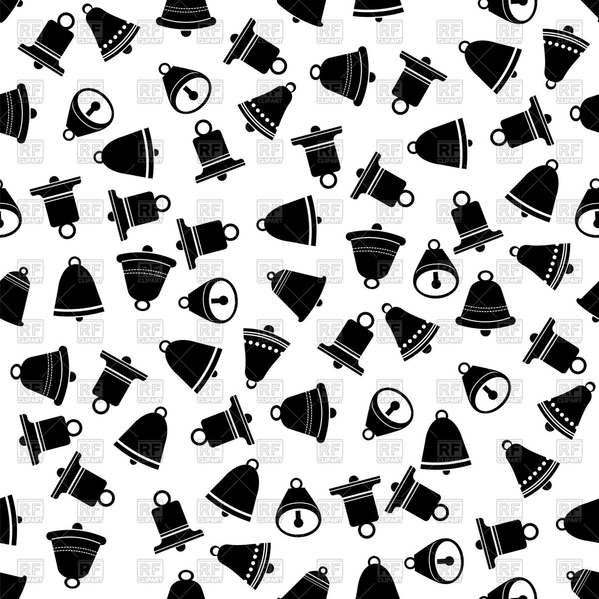 1200x1200 School Bell Seamless Pattern Vector Image Of Backgrounds, Textures