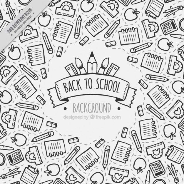626x626 Background For Back To School, Hand Drawn Free Vector Resource