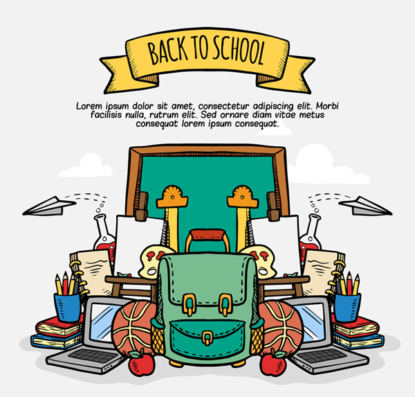 School Supplies Vector