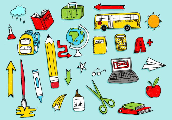 700x490 School Supplies Free Vector Art