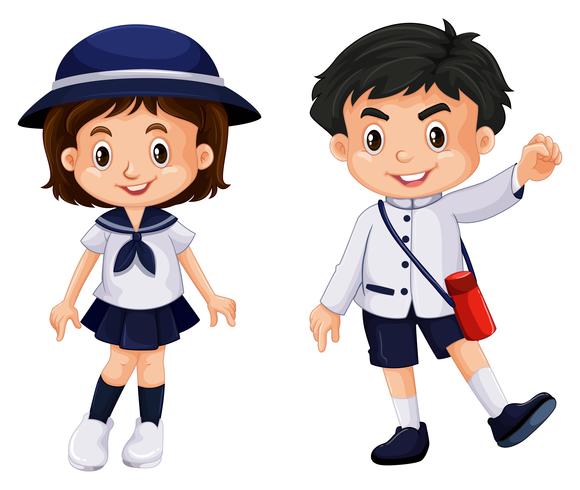Japanese Boy And Girl In School Uniform 580x490 Japanese Boy And Girl In School Uniform