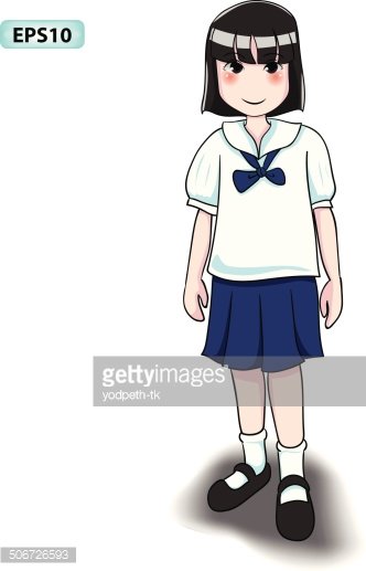 Thai Primary School Uniform, Vector Premium Clipart 332x517 Thai Primary School Uniform, Vector Premium Clipart