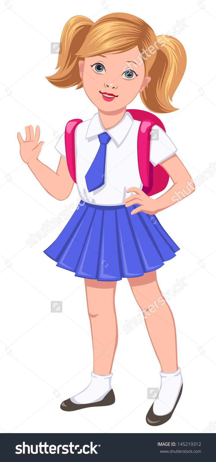 Girl In School Uniform Clipart 749x1600 Girl In School Uniform Clipart