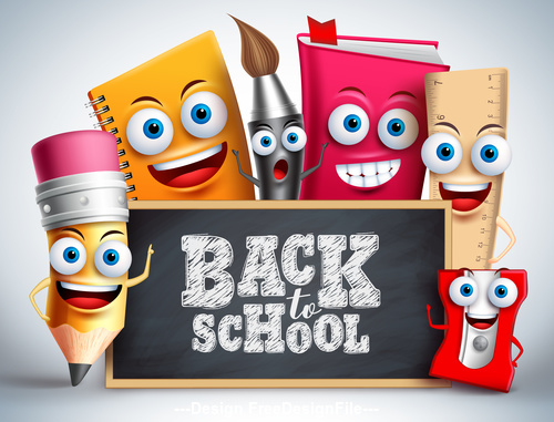 500x381 Cartoon Background Back To School Vector Free Download