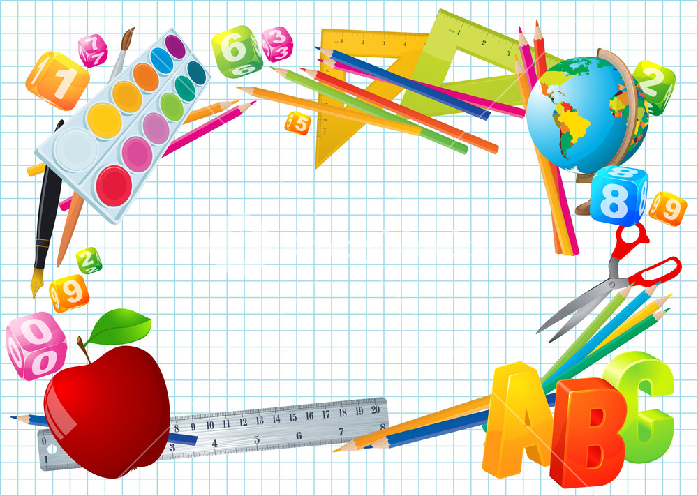 1000x711 Back To School Vector Template Royalty Free Stock Image