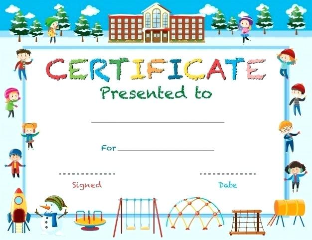 Free Certificate Templates For Kids Template With In Winter 626x483 Free Certificate Templates For Kids Template With In Winter