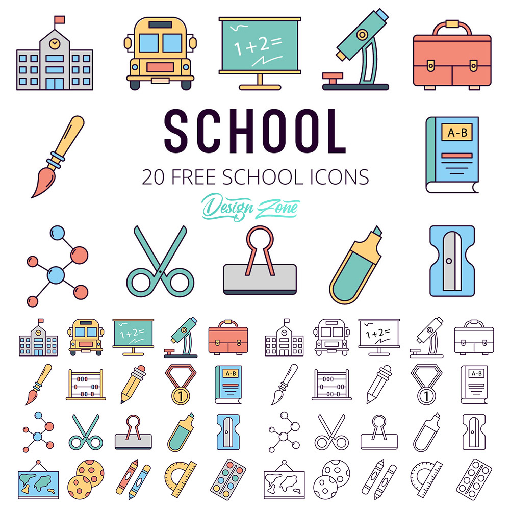 Look What I Found School Vector Icons 1000x998 Look What I Found School Vector Icons