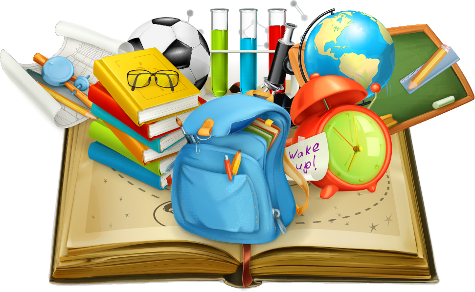 971x598 Download School Vector Books Student In Supplies Education Clipart