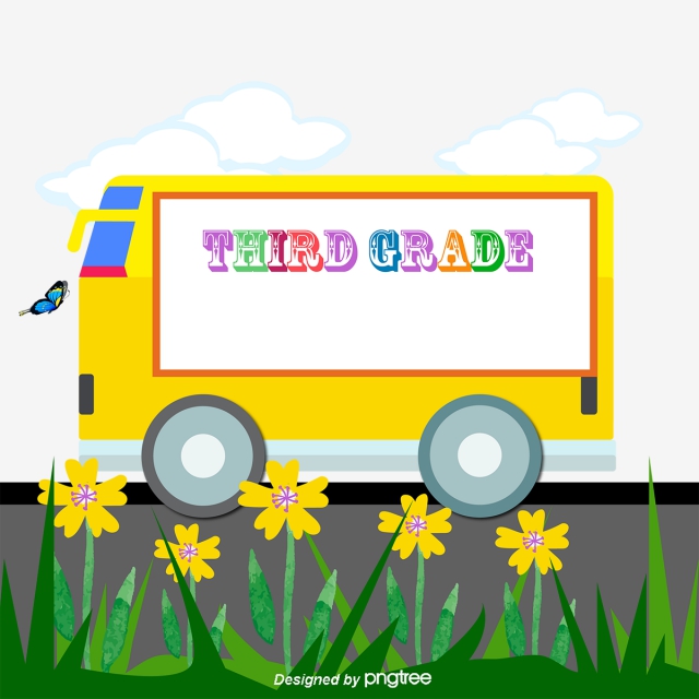 640x640 School Bus Back To School Vector Copywriter Decorative Background