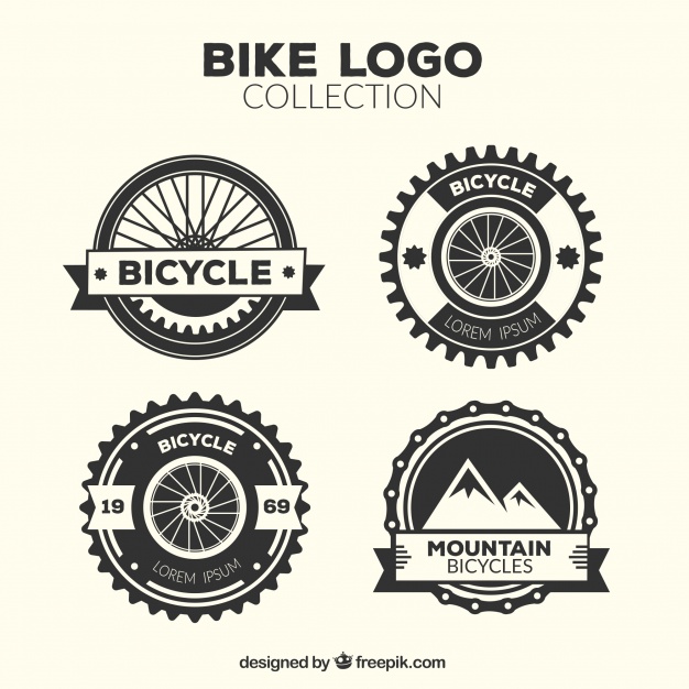626x626 Four Vintage Bicycle Logos Vector Free Download