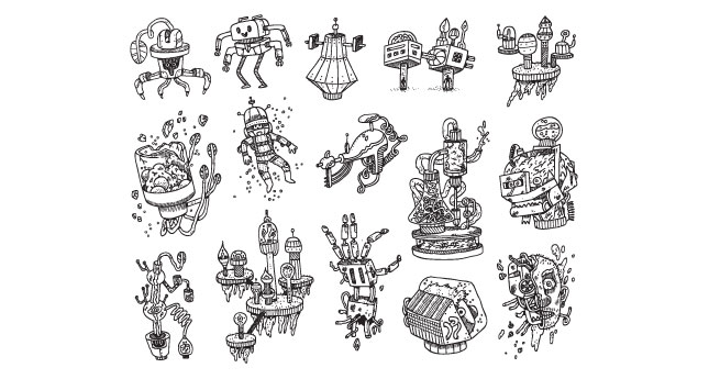 645x345 Sci Fi Vector Pack