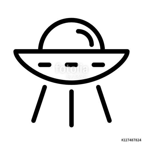 500x500 Ufo Space Nasa Astronomy Sci Fi Vector Icon Stock Image
