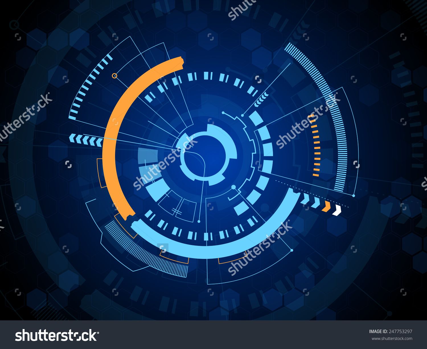 1500x1225 Sci Fi Futuristic User Interface Vector Illustration