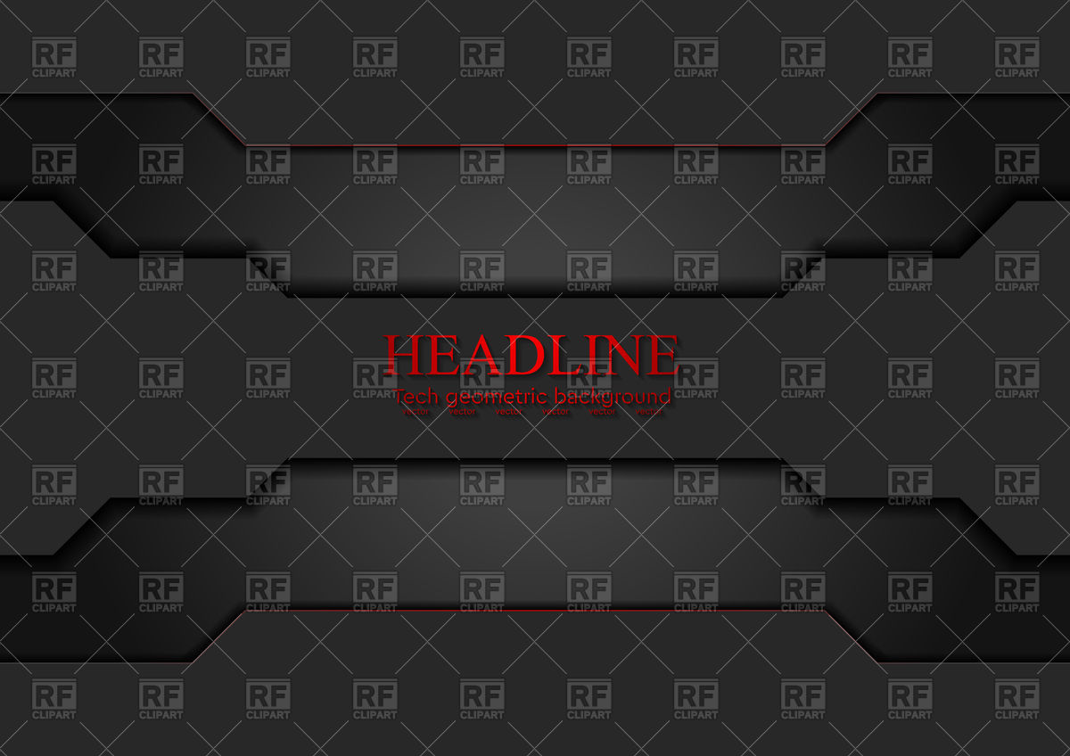1200x848 Black Tech Sci Fi Background With Red Lines Vector Image