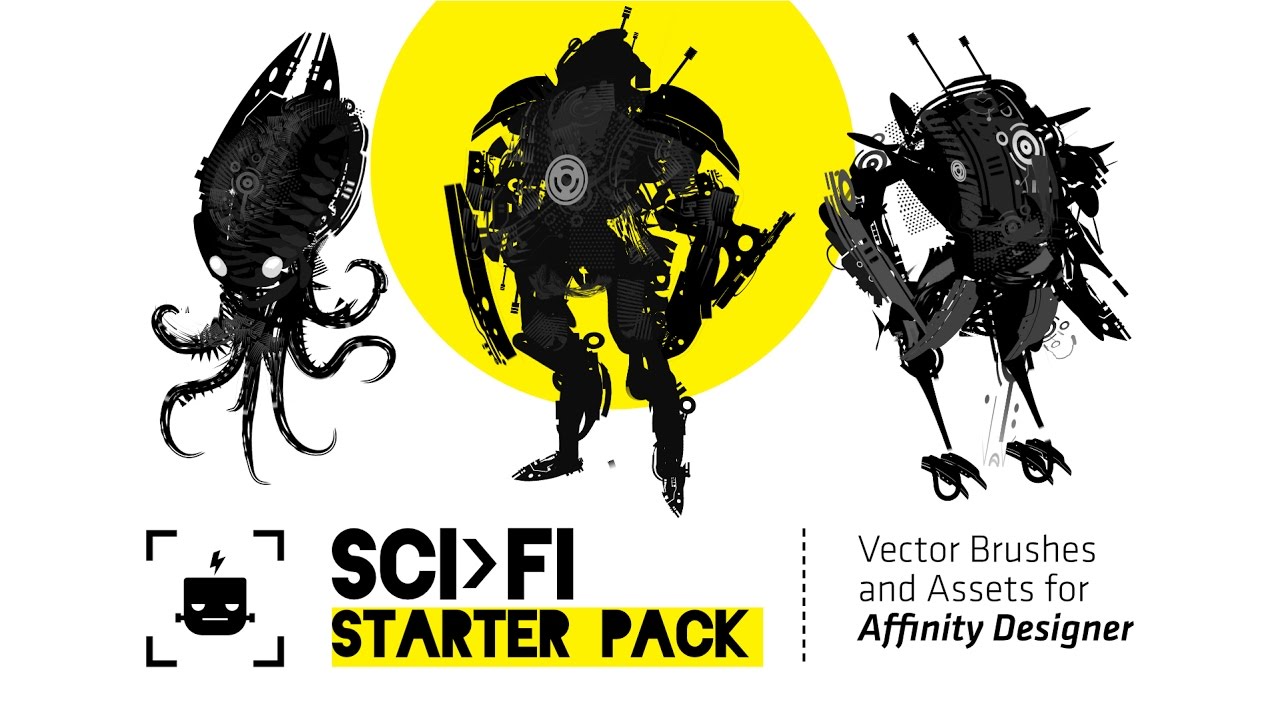 1280x720 Scifi Starter Pack For Affinity Designer