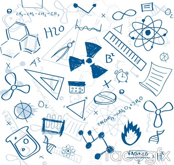 600x567 Hand Drawn Elements Of Science Background Vector Over Millions