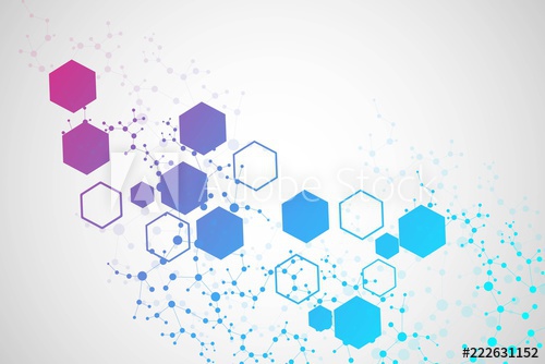 500x334 Hexagonal Abstract Background Big Data Visualization Global