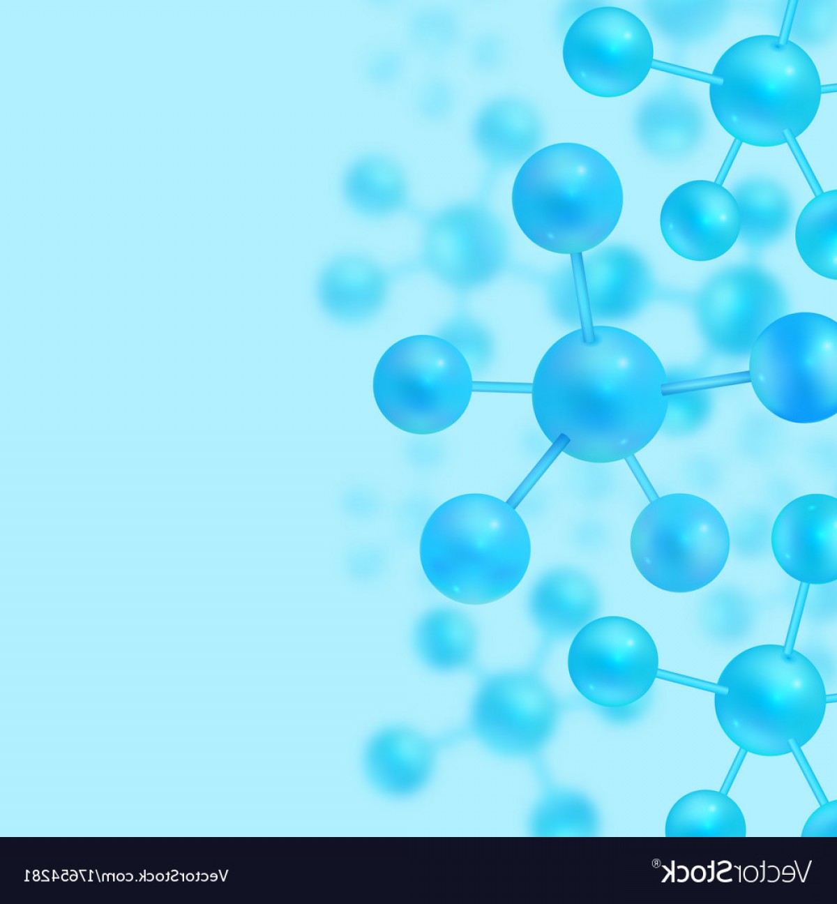 1200x1296 Abstract Science Background With Blue Molecules Vector Cqrecords