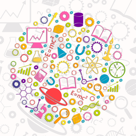 440x440 Vector Science Background Stock Vector