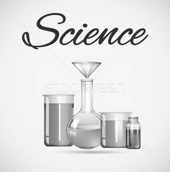 593x600 Science Beakers With Chemical Inside Vector Illustration Daniel