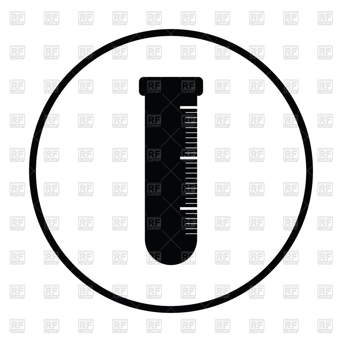 1200x1200 Thin Circle Design Icon Of Chemistry Beaker Vector Image