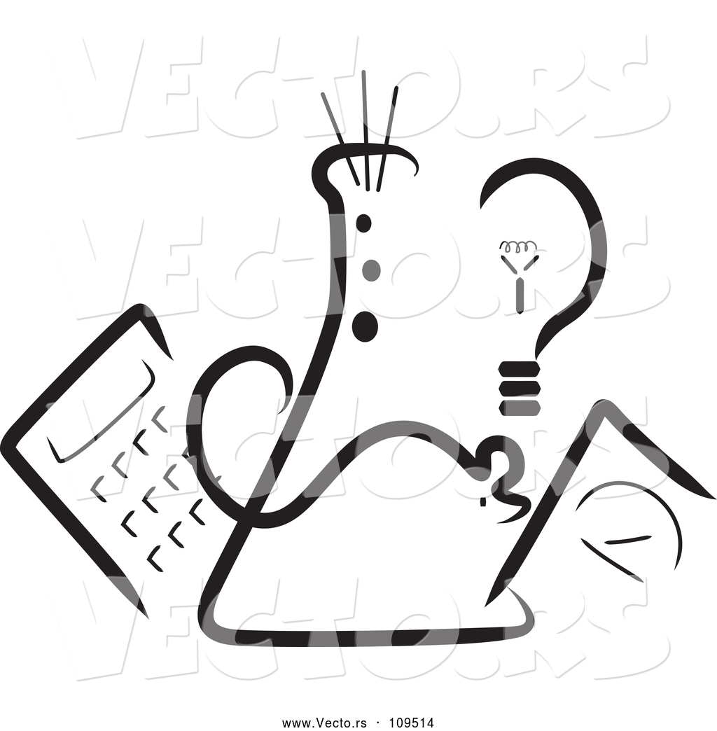 1024x1044 Vector Of Science Beaker, Mouse, Light Bulb, Scale And Calculator