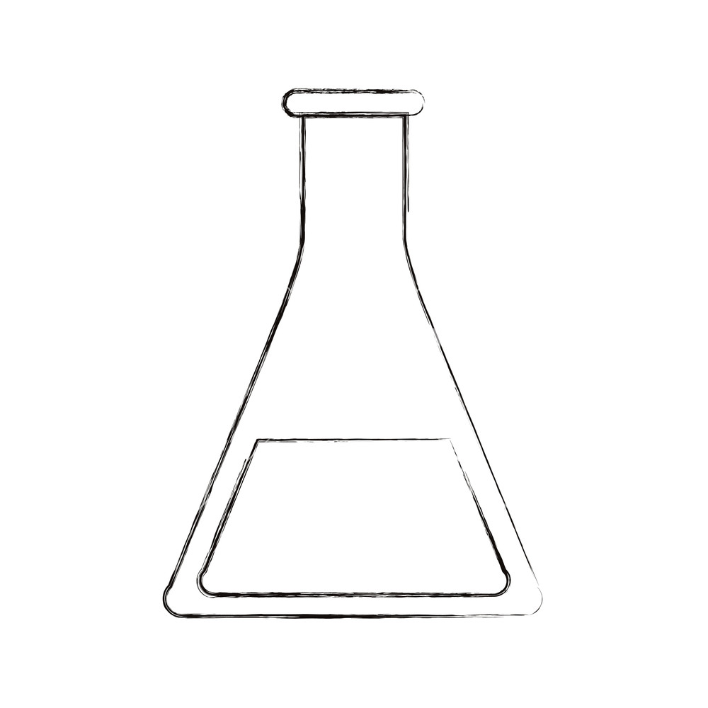1000x1000 Sketch Blurred Silhouette Image Glass Beaker For Laboratory Vector
