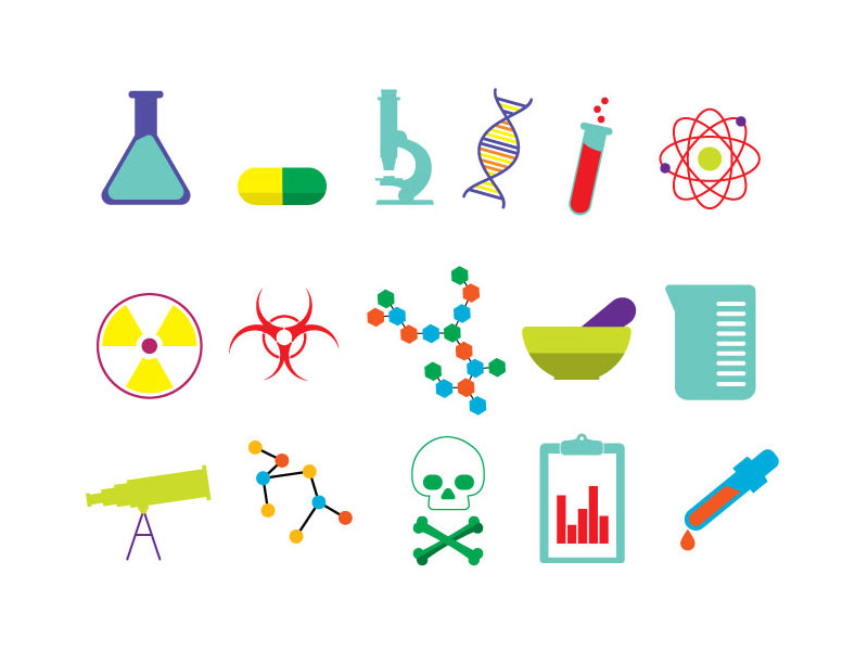 800x600 Free Vector Science Icons