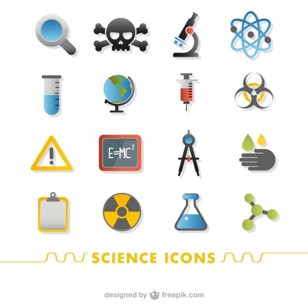 626x626 Science Icons Set Free Vector Diy Science Icons, Vector Free