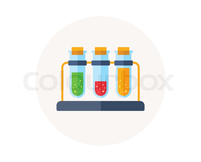 800x647 Laboratory Tubes Icon Chemistry And Stock Vector Colourbox
