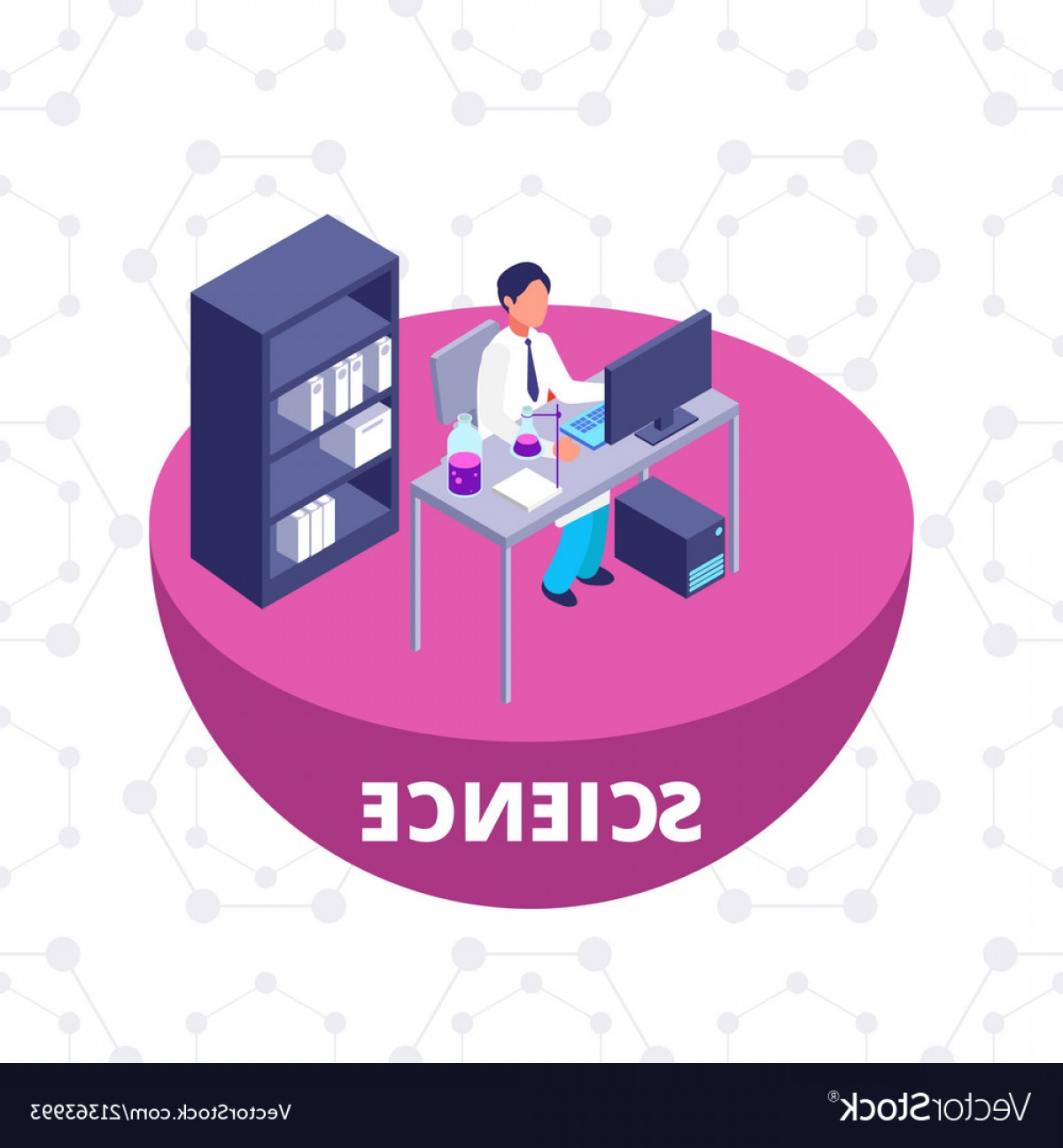 1200x1296 Science D Isometric Research Lab With Laboratory Vector Handandbeak