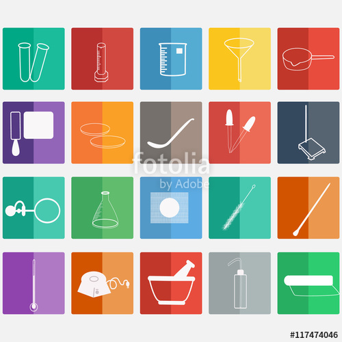 500x500 Science Lab Vector Icon Set,chemical Laboratory, Chemical